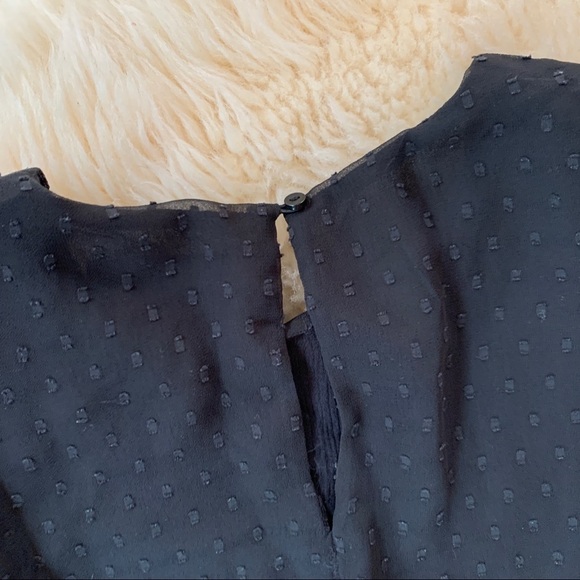 American Eagle Black Embroidered Floral Swiss Dot - Picture 8 of 8